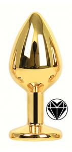 ANAL PLUG GOLD HEART BLACK L