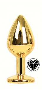 ANAL PLUG GOLD HEART BLACK M