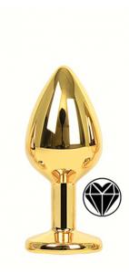 ANAL PLUG GOLD HEART BLACK S