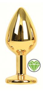 ANAL PLUG GOLD HEART GREEN L