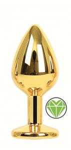 ANAL PLUG GOLD HEART GREEN M