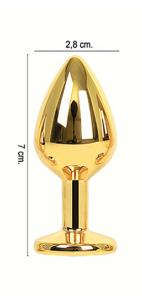 ANAL PLUG GOLD HEART PINK S