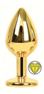 ANAL PLUG GOLD HEART YELLOW L
