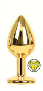 ANAL PLUG GOLD HEART YELLOW M