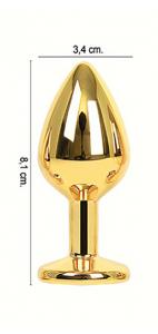 ANAL PLUG GOLD HEART YELLOW M