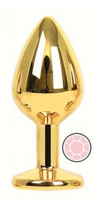 ANAL PLUG GOLD ROUND ROSE L