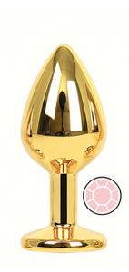 ANAL PLUG GOLD ROUND ROSE M