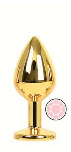 ANAL PLUG GOLD ROUND ROSE S