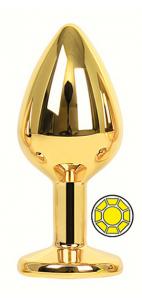 ANAL PLUG GOLD ROUND YELLOW L