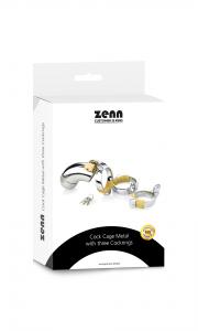 Cock Cage Metal with three Cockrings