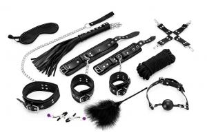 Complete 11-Piece Bondage Set for Beginn ers II - Black