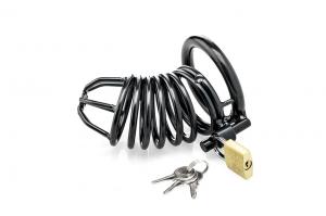 Black Cock Cage With 3 Cockrings