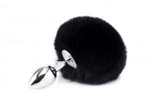 Deluxe Fluffy Bunny Tail - Black