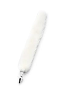 Deluxe Fluffy Fox Plug - White