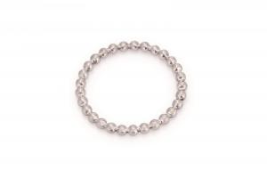 Stainless steel cockring with balls - 50 mm