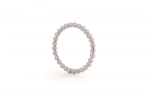 Stainless steel cockring with balls - 50 mm