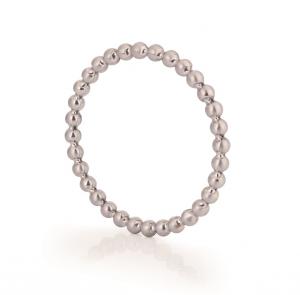 Stainless steel cockring with balls - 55 mm