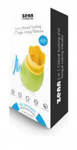 2 in 1 Clitoral Sucking and Tongue Licki ng Vibrator