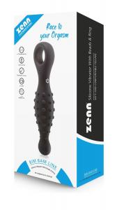 Vibrating Silicone Plug with Beads & Rin g