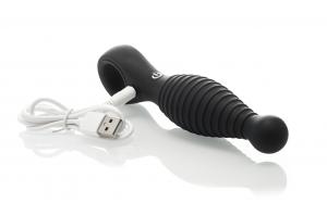Silicone Black Racer Vibrator
