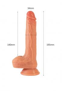 Super Soft Realistic Dual Density Dick 1 9,5 cm