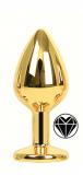 ANAL PLUG GOLD HEART BLACK M