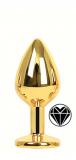 ANAL PLUG GOLD HEART BLACK S