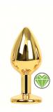 ANAL PLUG GOLD HEART GREEN S