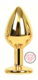 ANAL PLUG GOLD HEART ROSE L
