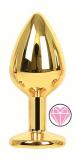 ANAL PLUG GOLD HEART PINK L