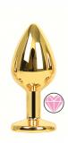 ANAL PLUG GOLD HEART PINK M