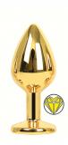 ANAL PLUG GOLD HEART YELLOW M