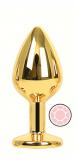 ANAL PLUG GOLD ROUND ROSE M