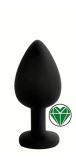 ANAL PLUG BLACK SILICONE HEART DEEP GREE N S